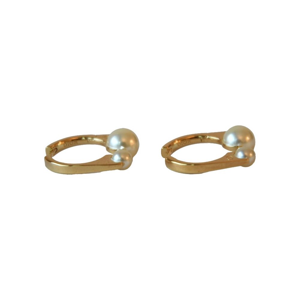 Dior Tribales New Look Pearl Stud Earrings Gold - Picture 1 of 3
